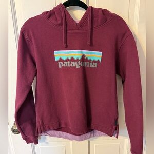Patagonia Maroon Hoodie with Logo